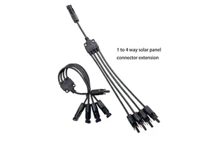 4mm2 to 6mm2 Solar Cable with PVC Insulation 1 to 4 Y Branch Solar Extension Photovoltaic Cable for Solar Energy System