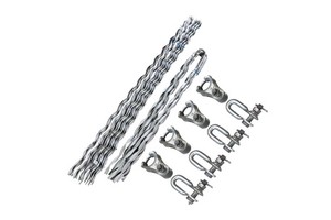 Galvanized Preformed Guy Grip Dead End 1/4 In 48 Core Fiber Optic Cable