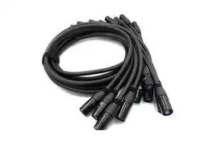 Professional Waterproof RJ45 to RJ45 Cable | Black Outdoor Ethernet Cable for Stage & Industrial Use