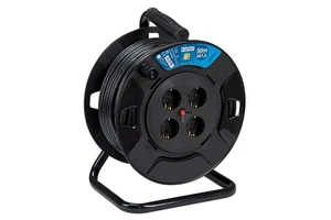 50m extendable professional cable reel with reset, 4 sockets 3x1.5mm IP20 (Simon EX562599)
