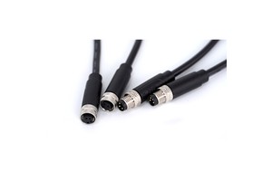 Waterproof M8 Series Industrial Ethernet Cables Built of PVC/PUR Jacket Shielded Cable with M8 Series Female Connector