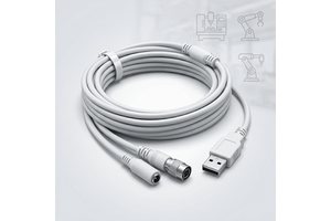 OEM Industrial Wire Harness USB Cable with M12 Circular Connector for Robotics and Smart Manufacturing Cable Assembly