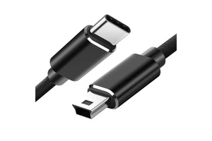 Camera on the Go Mini B USB 2.0 to Type C OTG Adapter Cable Male to Male