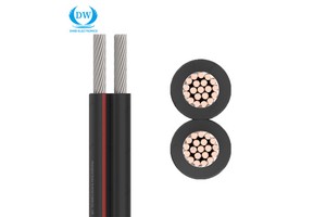 DC Photovoltaic Copper Twin Core High Voltage Solar Cable 4mm/6mm/10mm Industrial Use 600V/1000V AC