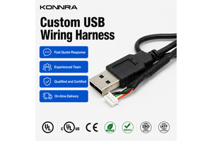 OEM Custom USB Wiring Harness USB A Male To 5Pin Connector Cable Assembly For Electronic Device