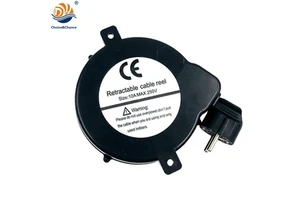 EU 3-Cores 1.0mm Retractable Cable Reel Instrumentation 220V Retractable Extension Cord Retractable Cable Reel 3M Spring Reel