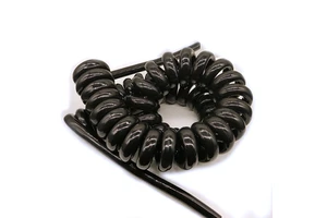 High Elastic Copper Conductor PE Spring Spiral Electrical Coiled Cable Customizable Length for Medical Communication Use