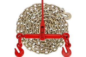 G70 Ratchet Chain Binder & Transport Chain Kit With Grab Hook,Heavy Duty Tie-Down System For Securing Trucks & Cargo