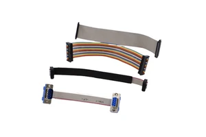 6 8 10 12 14 16 20 24 26 30 34 40 50 60 64 Pin 1.27mm Pitch Idc Connector Grey Flat Cable Assembly Ribbon Cable