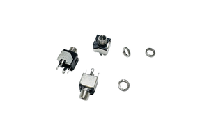 PJ-301B 3.5 Audio Socket 5A Stainless Steel Copper Male/Female Guitar Jack Connectors Headset Microphone-Threaded Interface