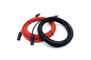 Factory 1 Pair Solar Cable Extension Cables With 4/6mm² Cross - Sectional Area And MC4 Connectors For Photovoltaic Solar Systems