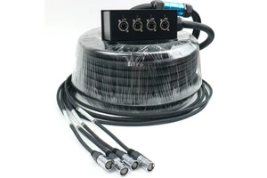 FCONNR 4 Channel Stage Box Professional Audio Over Cat6 Ethernet Snake with EtherCon for Live Sound