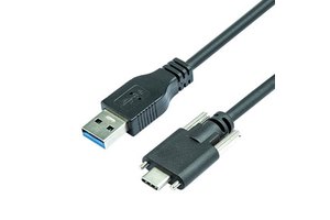 High Quality USB3.0 to Type-C Double Screw Locking Data Cable 5Gbps Speed 1m 2m 3m 5m Length for Industrial Camera Video Camera