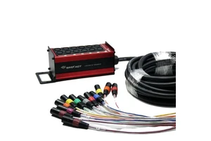 8CH Aluminum XLR Stage Box & 30M Twisted Pair Foil Shielded PVC Jacket Multicore Audio Snake Cable