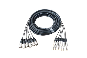 6-channel XLR to Mono Jack Audio Cable Microphone Stage Performance Recording Studio signal Extension Cable 8/10m