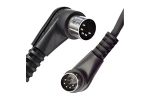 Wavelink High Quality Mini Din MIDI Connector Cable 24-30AWG Right Angle Male 5 Pin PVC Jacket Twisted Pair Braid Shielding