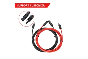 Solar PV Cables Connector Copper Extension 4mm2 6mm2 Power 1500V 30A for IP67 High Voltage Solar DC Cable for Solar Panel