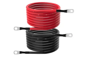 5 AWG 5 Gauge Battery Cables for Auto Power Inverter Cables 20 MM2 for Solar Marine Boat Vessel RV Car SUV Truck Tractor