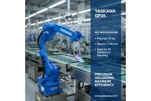 High-volume Handling and Packaging Robot Arm Yaskawa GP25 Automated Manufacturing Robot System Yaskawa Robot CNC Tending Welding