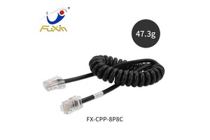 Telephone Spiral coil cable RJ11/RJ45 cable spiral cable