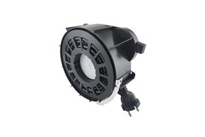Factory Wholesale 2CORE 0.75mm2 8m Small Retractable Extension Cable Reel DYH-2109 Black PP Plastic C9 End for Home Appliance