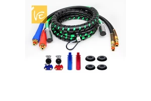 For 15ft/12ft PVC/TPE/TPU Semi Truck Air Lines Kit New 7-Wire 7-Pin SAE J560 Plug Copper Conductor ETL Trailer Parts