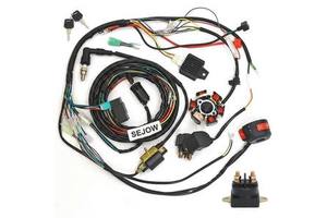 Custom Cable Assembly Motor Hall Connecting Jst Molex 4 Pin Wiring Harness PVC Copper 20-26AWG For Motorcycle Trailer