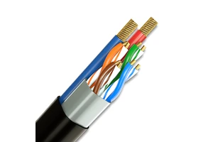 OEM Outdoor Cat6 Cable 4pair Reel with Power CCA 26awg Cat6 Lan Cable with Armored Power Cable