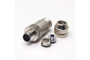 M12 A-code Connector Crimp M12-connector Male Female Locking Sensor Straight Angle Ip67 Circular D Code 4 5 Pin