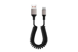 USB Spring Cable Retractable Spiral Coil Wire Flexible Data Charging Wire OEM ODM Factory Custom