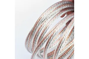 High Quality Transparent Speaker Cable 10AWG/12AWG/14AWG/16AWG/18AWG Pure Copper 100M/REEL