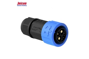 Jnicon 2+1+5 IP67 Electrical Waterproof 6 8 Pins M23 Power Signal Straight Female Plug Servo Motor Male Ebike Battery Connectors
