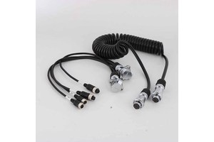 New Listing Stranded Conductor Low Voltage 5pin 7pin Trailer Camera Video Spiral Cable for Rear View Camera