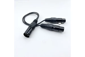 Stage Studio 3 Pin Balanced 0.5m 1m 2m 3m 5m Male to Dual Female XLR Audio Cable Wiring Harness with Zinc Alloy Shielding Shell