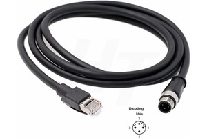 M12 4pin to RJ45 23awg Full Copper Industrial Ethernet Sensor Cable Superflex Communication Cables