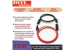 4mm Photovoltaic Extension Cable 1500V IP67 Waterproof UV Resistant Solar Panel Connection Wire Overhead Marine Outdoor Farm