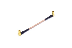 SSMB Right Angle Female to SSMB Right Angle Female Cable Assembly with Brown FEP Jacket RG316 Coaxial Cable