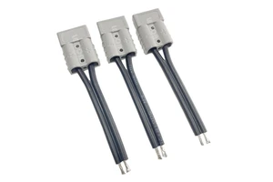 50A Grey PVC Insulated Copper Battery Connector Cable IP67 Rated 600V Low Voltage for Solar Wind Energy Systems Forklifts Red