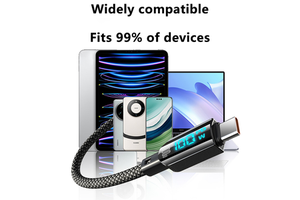 Customize 100W Fast Charging PD Nylon Braided Type-C Data Cable 1M/2M for Phone Tablet Computer Printer Barcode Scanner & Camera
