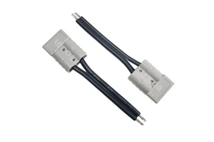 50A Grey Battery Connector Cable Red and Black Battery Wire for Solar and Wind Energy Systems Battery Connections Forklifts