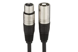 Hotion High Quality 3 Pin Male-Female XLR Microphone Cable for Speaker OFC Conductors 6MM PVC Jacket Black