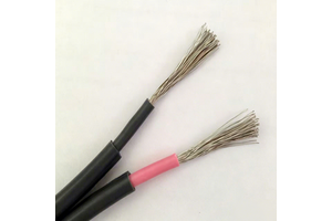 High Temperature Resistant Twin Solar PV Cable 1000V Cross-linked Halogen Free Sheath for Outdoor Solar Power System