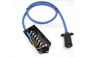 Wholesale Weatherproof 7 Way Trailer Plug Connector Extension Cord Wire Harness Cable with Heavy Duty RV Junction Box