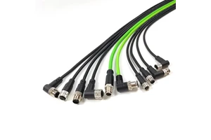 M8 Sensor Cable with 3 4 5-Pin M12 Ethernet Connector round Copper Contact 4in 5pin 8pin 12pin X D a Cod