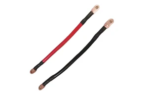 Custom Copper 6AWG 8AWG Hybrid Battery Cable with Ring Terminals Dual Wiring Kit PVC Rubber Red Black 12V 25V Power Station