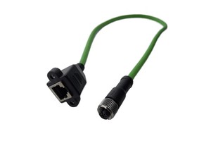 M12Connector A-Code Industrial Profinet Ethernet Shielded IP67 Cable Assembly High Flexibility Cat6 Used in Industrial Equipment