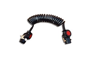 Wires Cable Trailer Truck Coiled ABS Heavy Duty Wrap Electrical Flexible Copper Spiral Power Cable