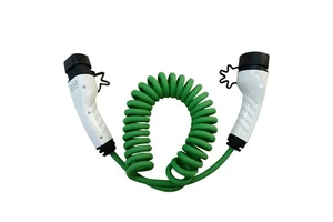 Fisher Manufacturers AC Type 2 to Type 2 32A 7KW Single Phase IEC62196 Spring Spiral Coiled Wire Cable Ev Charging Cable