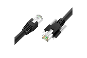 10GigE Vision CAT6A SFTP Cable Straight Lockable RJ45 to RJ45, 10Gbps Industrial Ethernet Cord for Machine Vision Camera