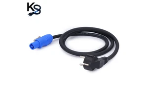 Professional Stage Light Audio Braided Oxygen-Free Copper Powercon Male Female Connector 16awg 3*1.5mm 3pin Core Cable Cable